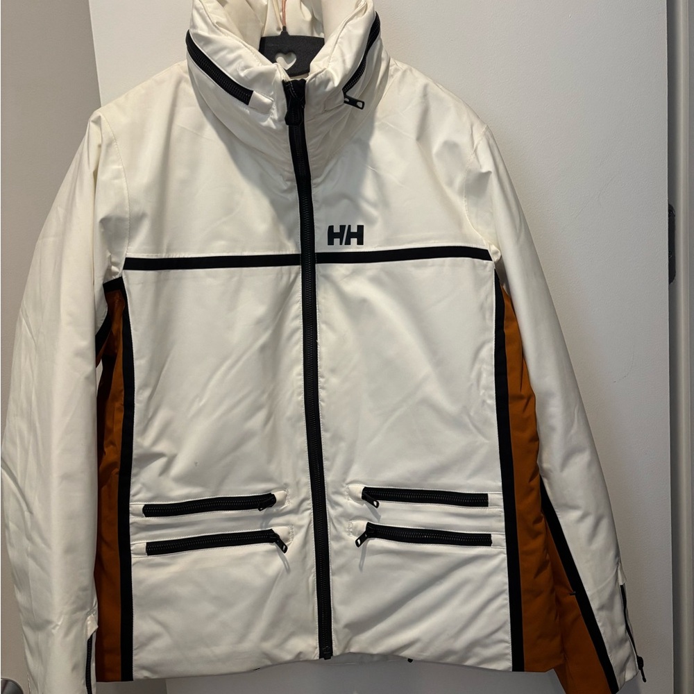 Helly Hansen Cream and Brown Jacket with Black Accents
